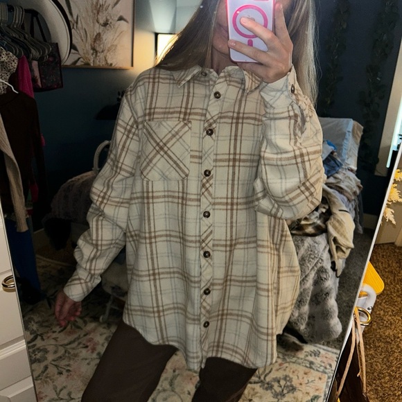 🍂White fox boutique fall flannel - Picture 3 of 7